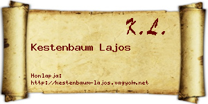 Kestenbaum Lajos névjegykártya