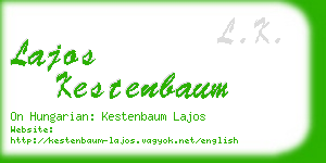 lajos kestenbaum business card